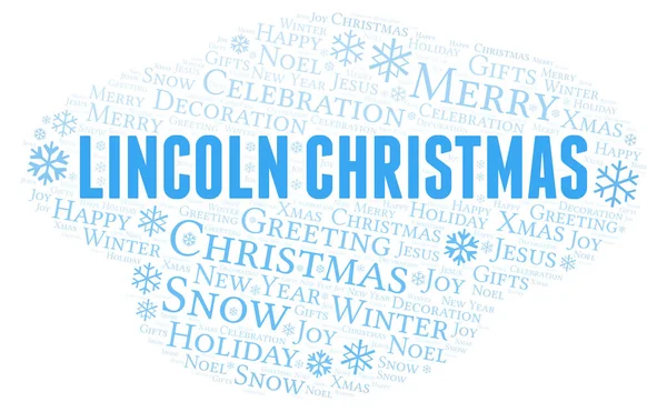 Lincoln Christmas Word Cloud Wordcloud Made Text Only — Stock Photo, Image