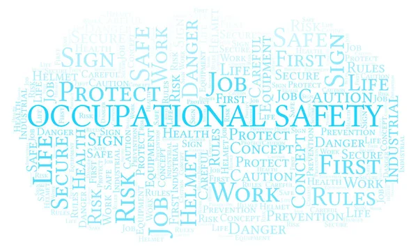 Occupational Safety word cloud. Word cloud made with text only.