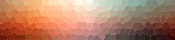 Illustration Abstract Orange Brown Little Hexagon Banner Background — Stock Photo, Image