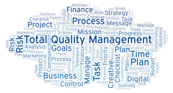 Total Quality Management Nuvem Palavras Feita Apenas Com Texto — Fotografia de Stock