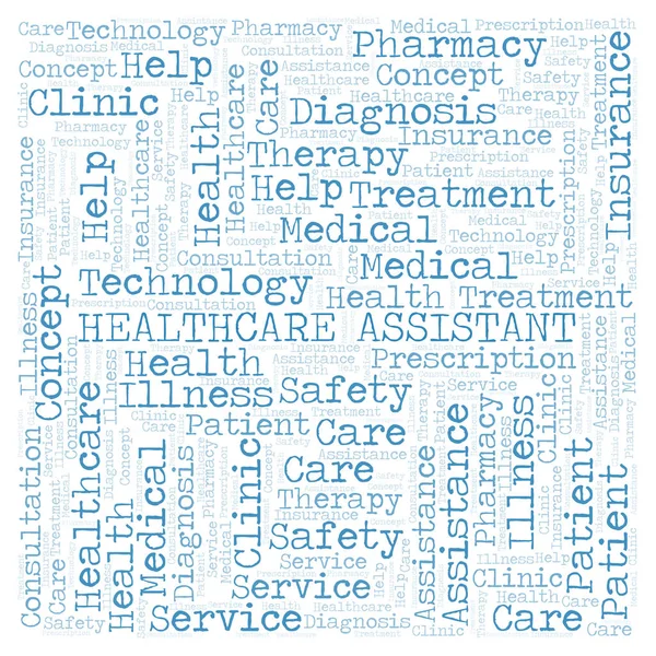 Healthcare Assistent Word Cloud Wordcloud Gemaakt Met Alleen Tekst — Stockfoto