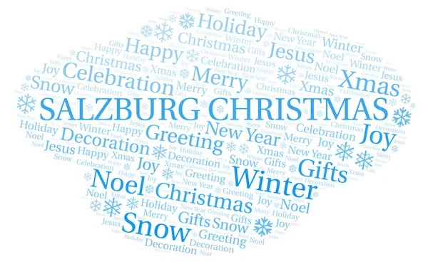 Salzburg Christmas word cloud. Wordcloud made with text only.