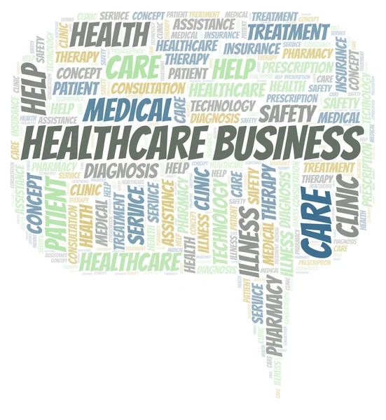 Gezondheidszorg Business Word Cloud Wordcloud Gemaakt Met Alleen Tekst — Stockfoto