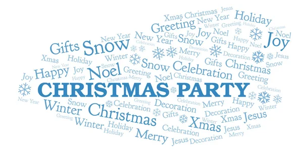 Nube Palabras Fiesta Navidad Wordcloud Hecho Solo Con Texto — Foto de Stock