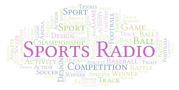 Sports Radio word cloud. Made with text only.