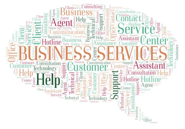 Business Services Word Cloud Wordcloud Gjorda Med Endast Text — Stockfoto