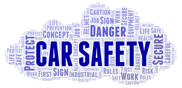 Car Safety Word Cloud Word Cloud Made Text Only — Stock Photo, Image