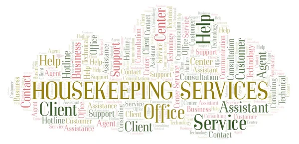 Housekeeping Services word cloud. Wordcloud made with text only.