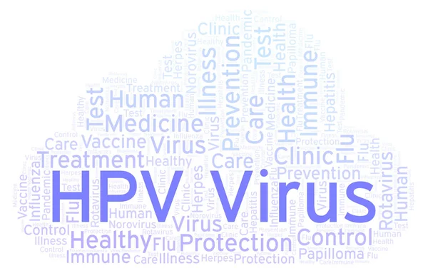 Hpv Virus Word Cloud Realizat Numai Text — Fotografie, imagine de stoc