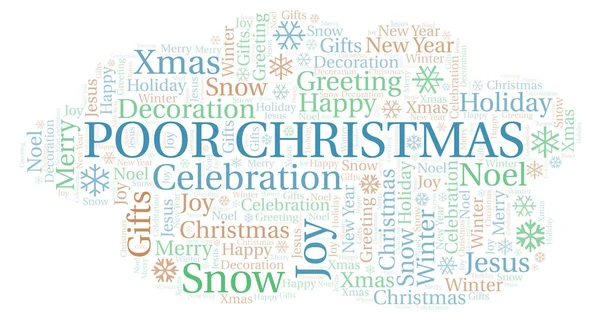 Poor Christmas word cloud. Wordcloud made with text only.