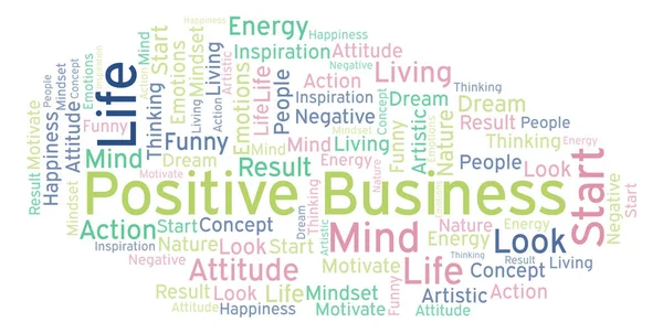 Positive Business Word Cloud Nur Mit Text — Stockfoto