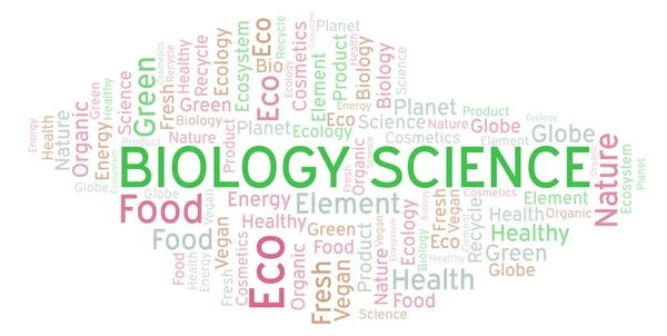 Biologie Vědy Slovo Mrak Wordcloud Pouze Text — Stock fotografie