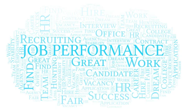 Job Performance Nuvem Palavras Wordcloud Feito Apenas Com Texto — Fotografia de Stock