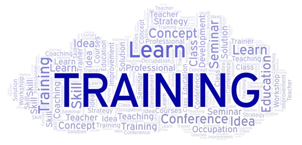 Training Wortwolke Wordcloud Nur Mit Text Erstellt — Stockfoto