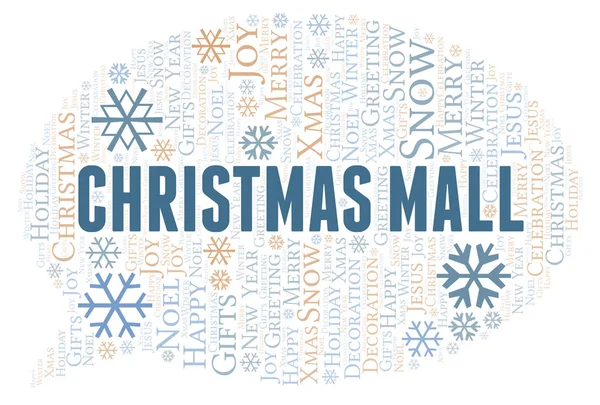 Christmas Mall Word Cloud Wordcloud Made Text Only — Stock Photo, Image