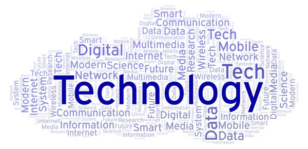 Word Cloud Text Technology Wordcloud Made Text Only — Stock Photo, Image