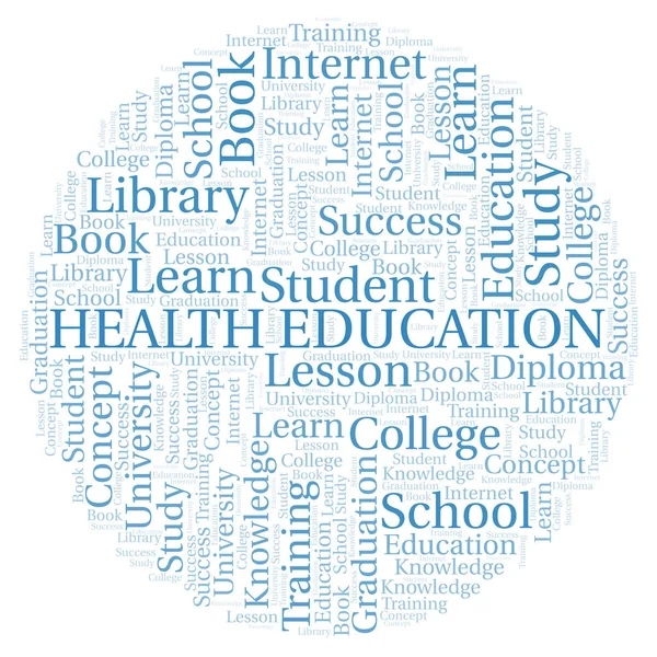 Health Education word cloud, wordcloud made with text only.