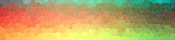 Illustration Abstract Orange Green Small Hexagon Banner Background — Stock Photo, Image