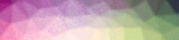 Illustration Abstract Purple Green Impasto Banner Background — Stock Photo, Image