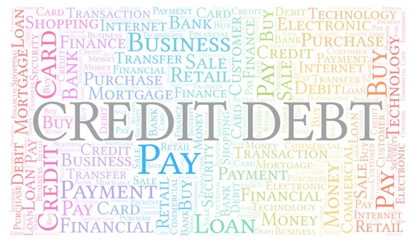 Credit Debt Word Cloud Wordcloud Made Text Only — Stock Photo, Image