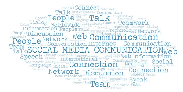 Social Media Communication Word Cloud Wordcloud Made Text Only — Stock Photo, Image