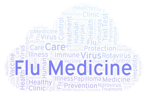Flu Medicine word cloud, made with text only — Stock Image Flu Medicine Word Cloud Made Text Only Royalty Free Stock Photos