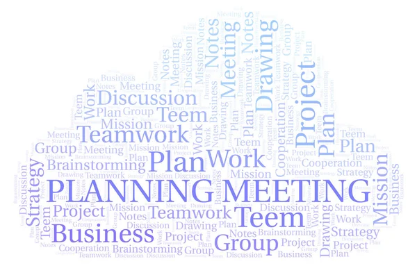 Planning Meeting Word Cloud Wordcloud Made Text Only — Stock Photo, Image
