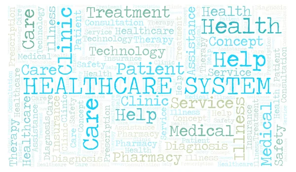 Healthcare System Word Cloud Wordcloud Made Text Only — Stock Photo, Image