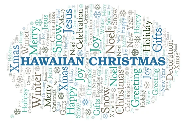 Hawaiian Christmas word cloud. Wordcloud made with text only.