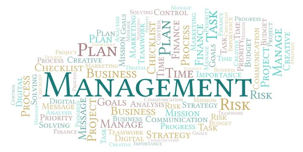 Management Word Cloud Nur Mit Text Erstellt — Stockfoto