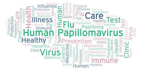 Human Papillomavirus word cloud, made with text only — Stock Image Human Papillomavirus Word Cloud Made Text Only Stock Photo