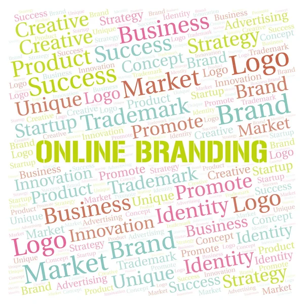 Online Branding word cloud. Wordcloud made with text only.