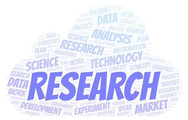 Research Word Cloud Wordcloud Made Text Only — Stock Photo, Image