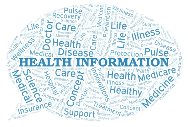 Health Information Word Cloud Wordcloud Made Text Only — Stock Photo, Image