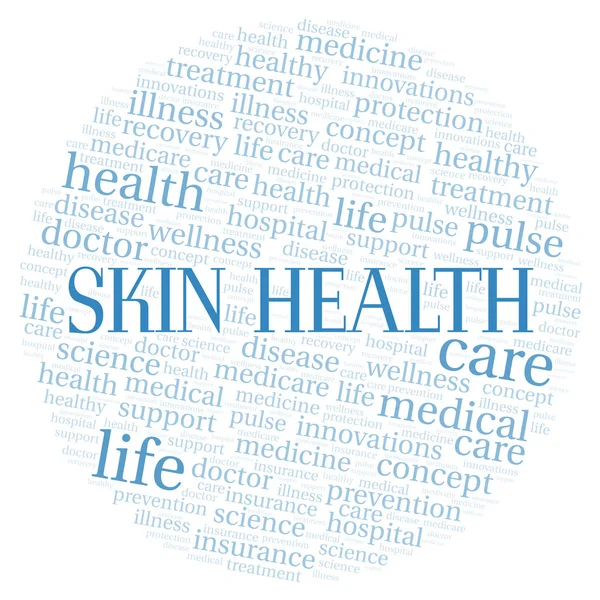 Skin Health word cloud. Wordcloud made with text only.