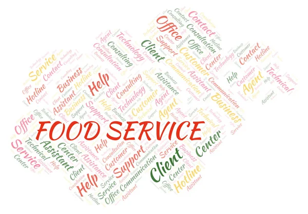 Food Service Word Cloud Wordcloud Made Text Only — Stock Photo, Image