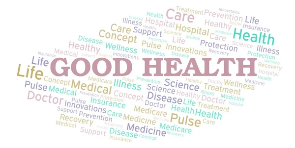 Good Health word cloud. Wordcloud made with text only.