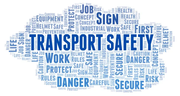 Transport Safety Word Cloud Word Cloud Med Endast Text — Stockfoto