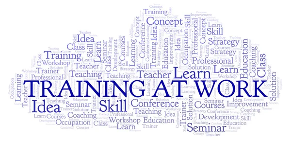 Training Work Word Cloud Wordcloud Gemaakt Met Alleen Tekst — Stockfoto