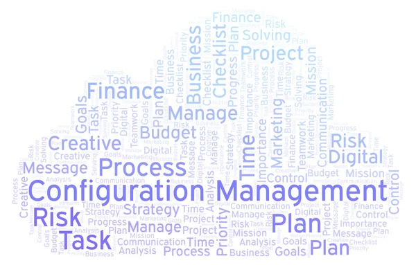 Configuration Management Word Cloud Made Text Only — Stock Photo, Image