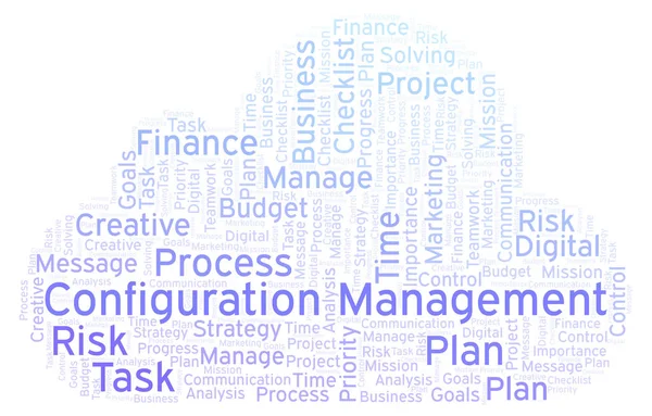 Configuration Management Word Cloud Nur Mit Text Erstellt — Stockfoto