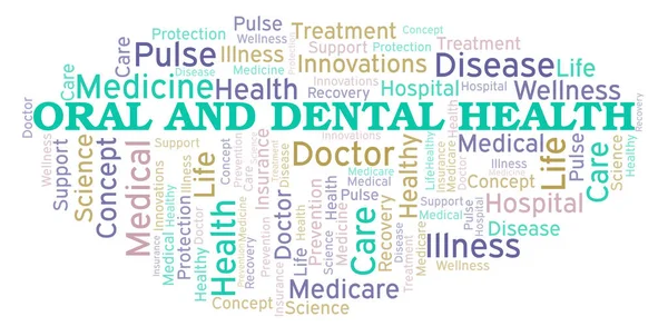 Oral And Dental Health word cloud. Wordcloud made with text only.