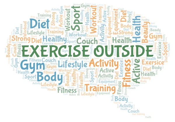 Exercício Word Cloud Wordcloud Feito Apenas Com Texto — Fotografia de Stock