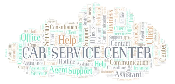 Bil Service Center Word Cloud Wordcloud Gjorda Med Endast Text — Stockfoto