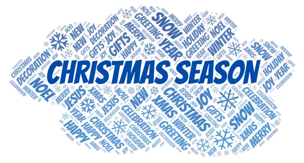 Christmas Season Word Cloud Wordcloud Made Text Only — Stock Photo, Image