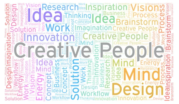 Creative People Nuvem Palavras Feita Apenas Com Texto — Fotografia de Stock