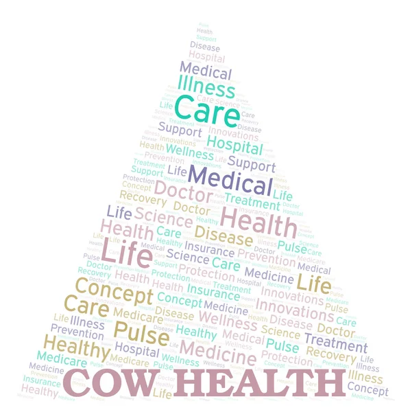 Cow Health word cloud. Wordcloud made with text only.