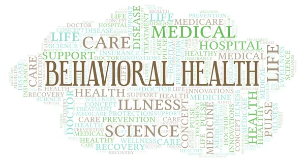Behavioral Health Word Cloud Wordcloud Made Text Only — Stock Photo, Image