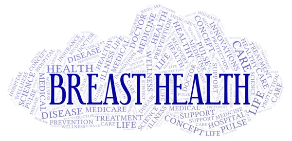 Breast Health Word Cloud Wordcloud Made Text Only — Stock Photo, Image