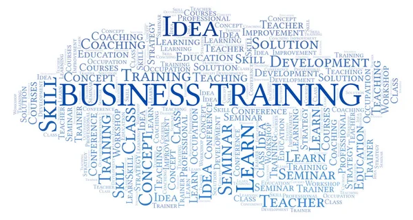 Business Training Word Cloud Wordcloud Fait Avec Texte Seulement — Photo